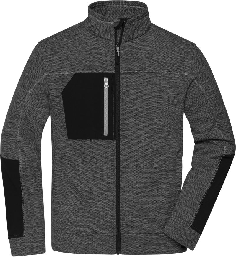 PS_021818_daiber_jn-1818_black-melange_black_silver_FRONT_3b6c19ab-51b9-4792-a153-12205d4ce1ee_web Moška jakna iz flisa JN 1818 - slika 1